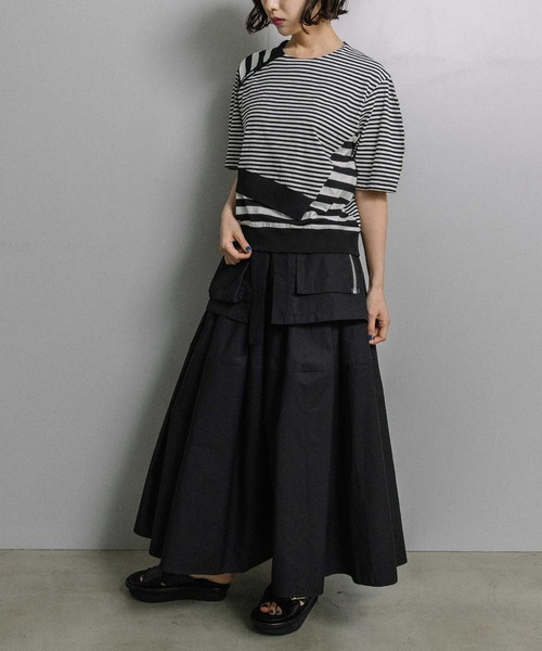 tシャツ レイヤードトップス レディースの画像