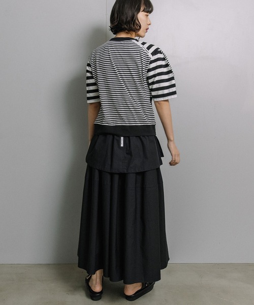 tシャツ レイヤードトップス レディースの画像