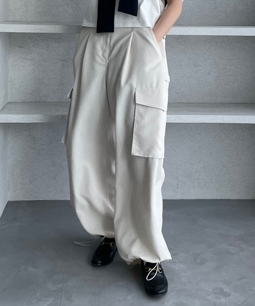 「ETRE TOKYO」 カーゴパンツ S ネイビー レディース_画像5