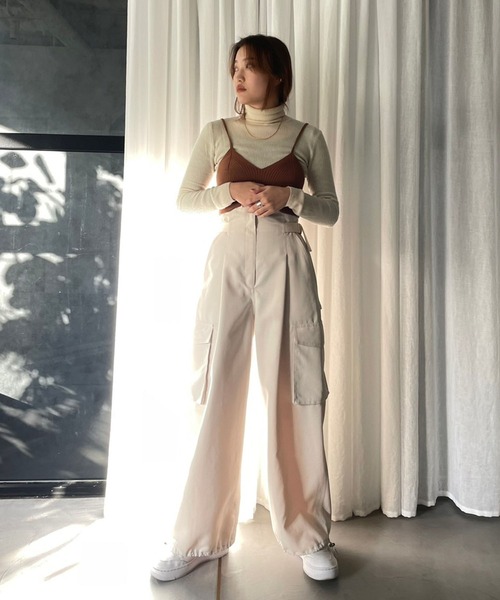 「ETRE TOKYO」 カーゴパンツ S ネイビー レディース_画像6
