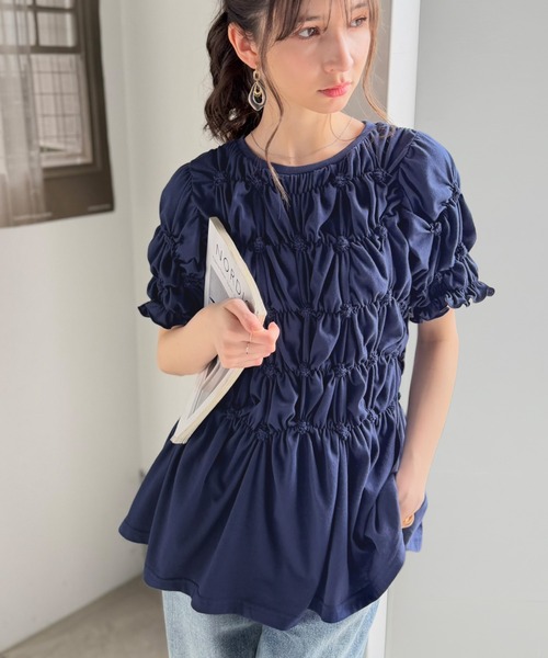 「classicalelf」 半袖カットソー LARGE チャコールグレー レディース_画像4