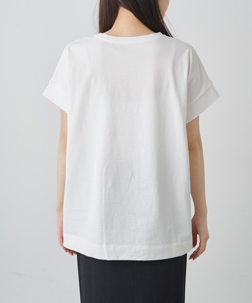 「PUAL CE CIN」 半袖Tシャツ FREE オフホワイト レディース_画像4