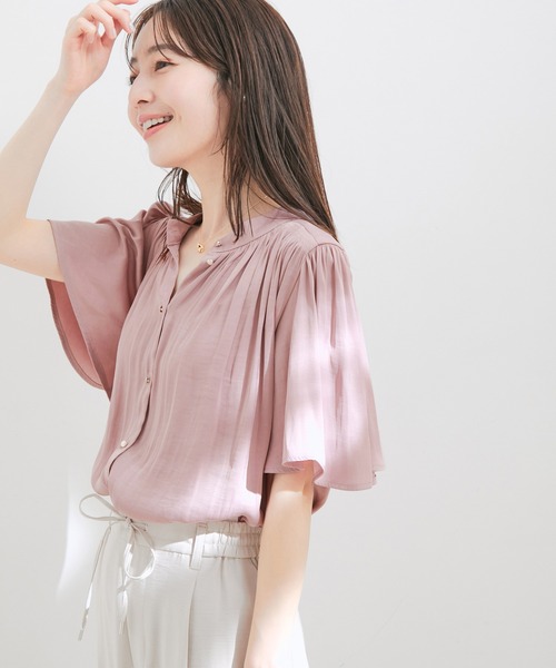 「VIS」 半袖ブラウス FREE ピンク レディース_画像2