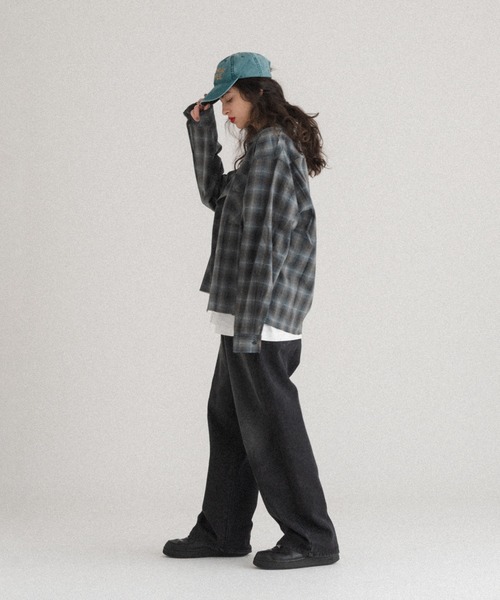 「WISH FOR EVER」 長袖シャツ LARGE ブラック メンズ_画像3