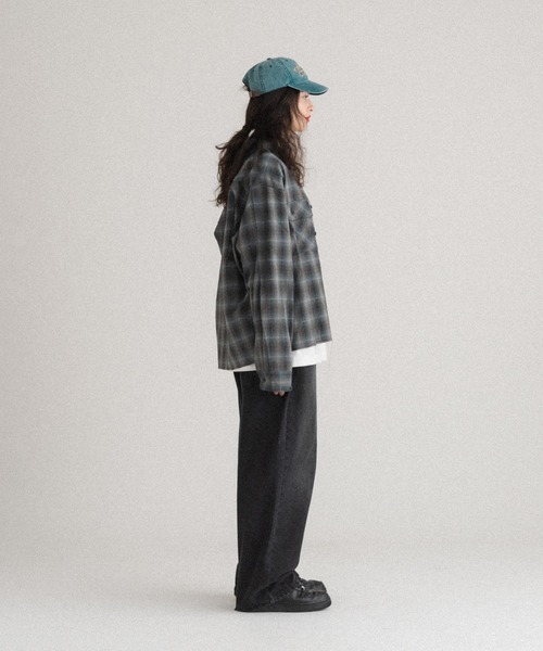 「WISH FOR EVER」 長袖シャツ LARGE ブラック メンズ_画像5