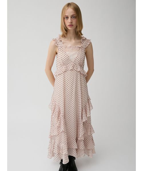 Lily Brown ラッフルフリルロングドレス 未使用品 LILY BROWN（リリーブラウン） ドレス ラッフルフリルロングドレス