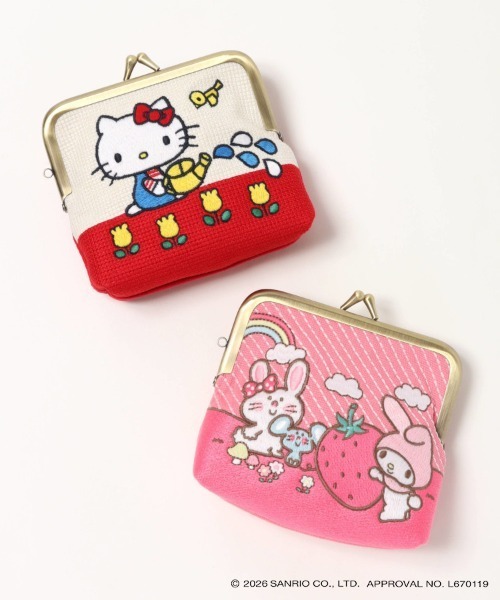 sanrio（サンリオ） ポーチ サンリオキャラクターズたたみ刺繍ミニ