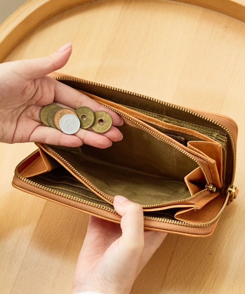 財布 zucchero ズッケロ 長財布 レディース 本革 大容量 縦型カード