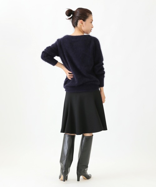 【美品】ヴェルメイユパーイエナ ファーニットボートネックプルオーバー 近年モデル VERMEIL par iena（ヴェルメイユパーイエナ） ニット ファーニット