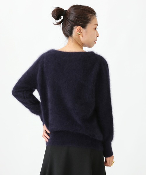 【美品】ヴェルメイユパーイエナ ファーニットボートネックプルオーバー 近年モデル VERMEIL par iena（ヴェルメイユパーイエナ） ニット ファーニット