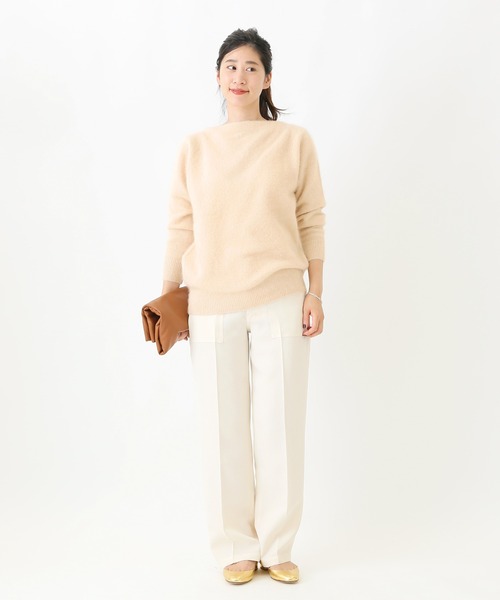 【美品】ヴェルメイユパーイエナ ファーニットボートネックプルオーバー 近年モデル VERMEIL par iena（ヴェルメイユパーイエナ） ニット ファーニット