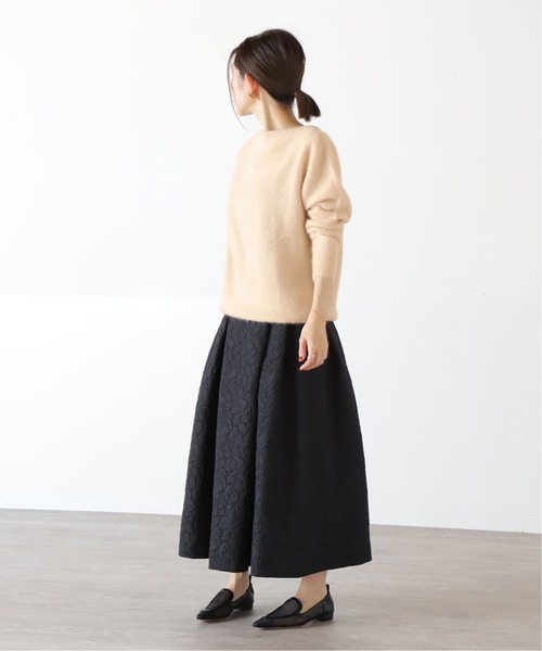 Plage ファーニットプルオーバー ボートネック ふわふわ 黒 Plage - Plage Furボートネックプルオーバー ファーニット プラージュ