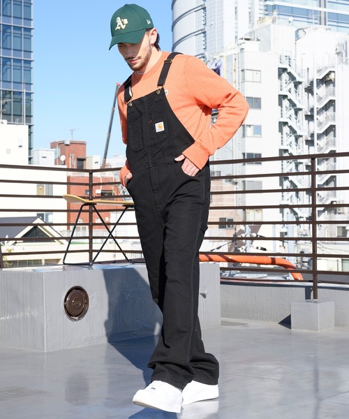 Carhartt 黒 オールインワン サロペット 美品 Carhartt オーバーオール サロペット carhartt ワッペン ダック
