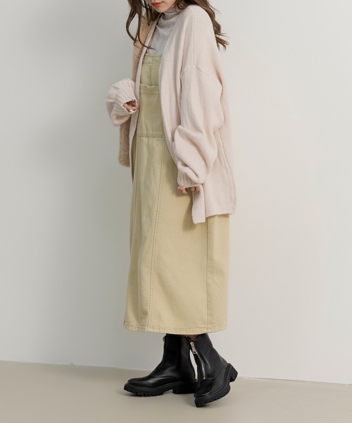 DAY CLOSET カーディガン レディース ボタンレスふんわりモヘア風