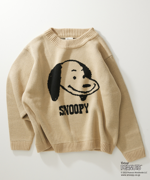 PEANUTS by relume 別注 ダブル ジャガードニット　スヌーピー PEANUTS メンズ ニット 「追加」「PEANUTS by relume