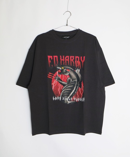 Ed Hardy tシャツ オーバーサイズ グラフィック 半袖Tシャツ