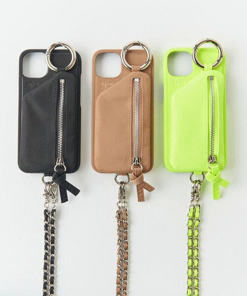 ajew スマホケース 「ajew」DRESS チェーンストラップ iPhone13