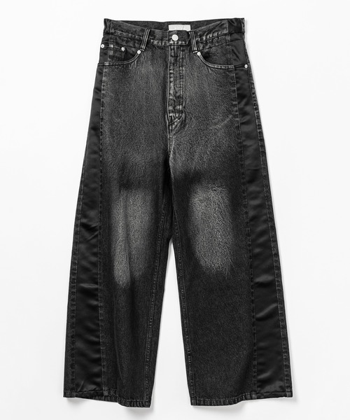 た*く様 Wizzard23aw ユーズドワイドデニム　サイズ2 Wizzard23aw ユーズドワイドデニム サイズ2 選べる2丈】ウエストボタン