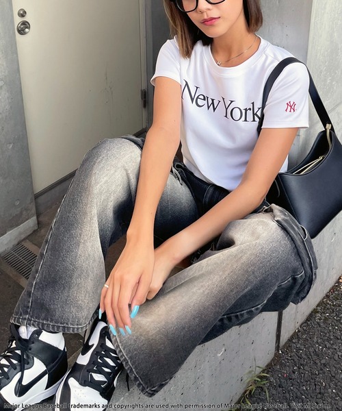 tシャツ 「MLB」クロップドTシャツ レディース BACK TO THE FIELD tシャツ 「MLB」クロップドTシャツ