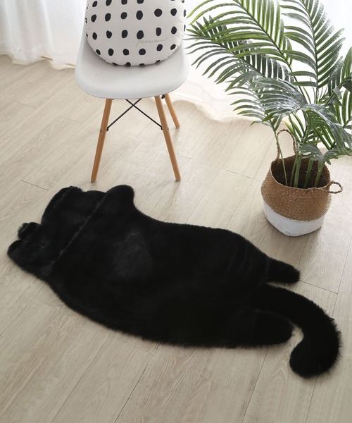 aimoha（アイモハ） ラグ ラグマット aimoha home猫形のフワフワマット