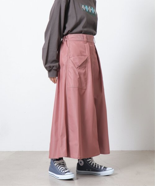 DOUBLE NAME（ダブルネーム） スカート グロッシーウエストギャザー