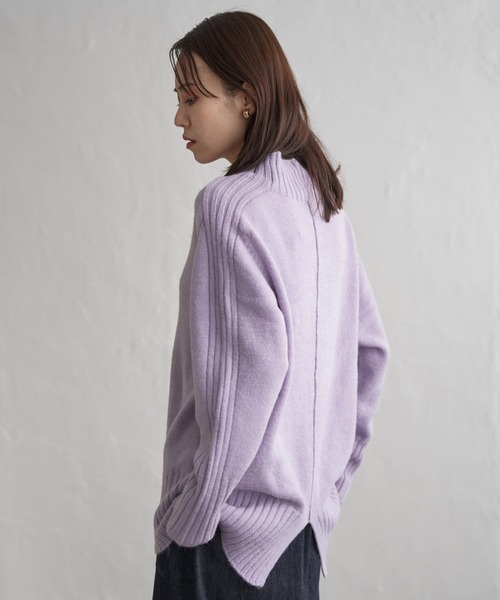 ikka（イッカ） ニット セーター ハイネックバックスリットプル