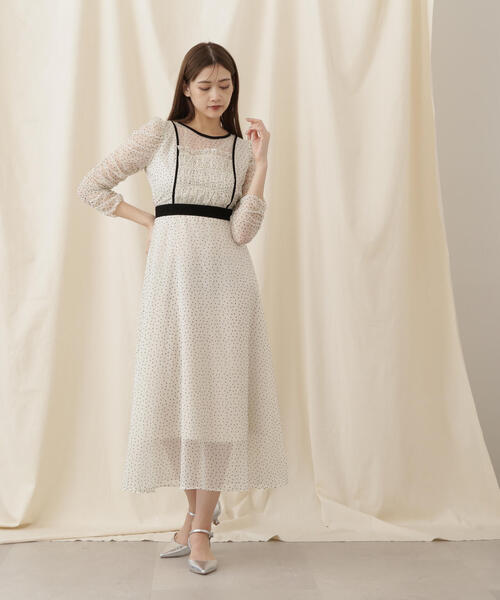 JILL by JILL STUART シアーフロッキードットワンピース JILL by STUART ワンピース シアーフロッキードット ワンピース