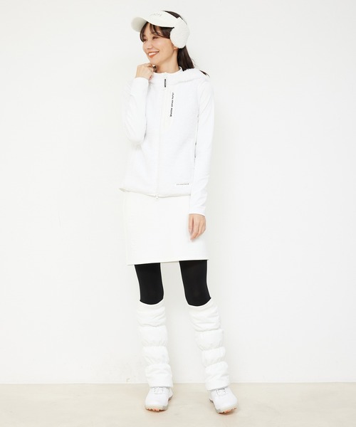 アウター 【保温】マイクロボアフーディ中綿ベスト ポリエステル 保温