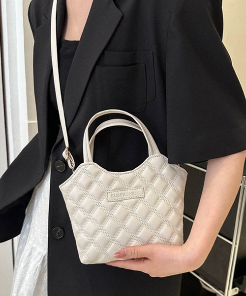 STYLEBLOCK ショルダーバッグ バッグ キルティングレザー調2WAY