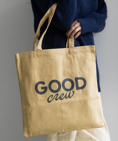 トートバッグ GOOD CREW ロゴプリントツイルトートバッグ