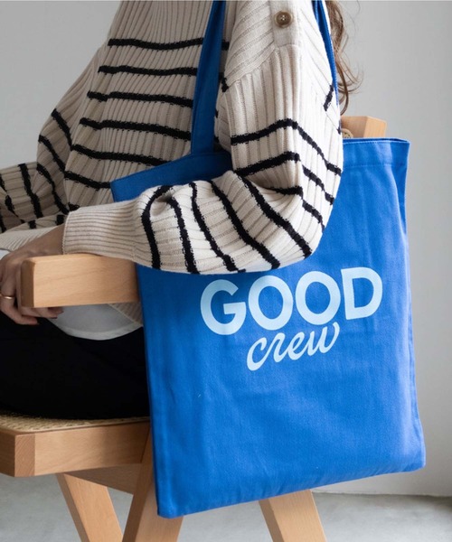 グリタオ　グッズ　　トート トートバッグ GOOD CREW ロゴプリントツイルトートバッグ