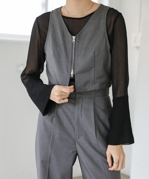 select MOCA（セレクトモカ） ベスト ジレ 「セレモニー」ダブルジップ