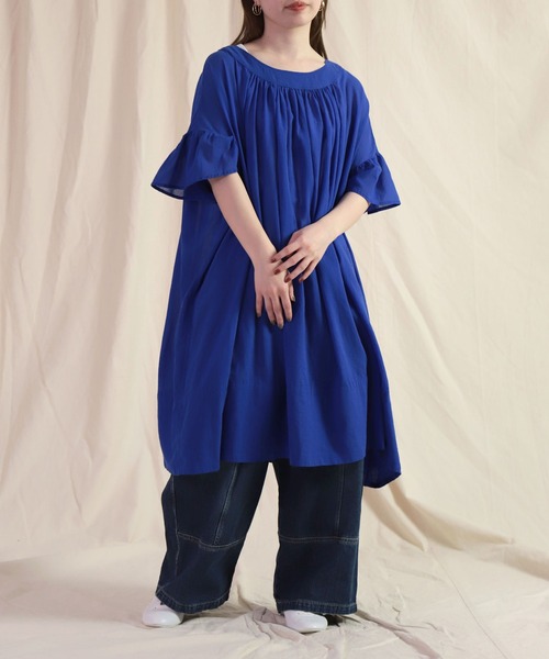 ブラウス シャツ 「Brocante / ブロカント」 80szボイルプリュームチュニック レディース Brocante ブラウス シャツ 「Brocante / ブロカント」 80sz