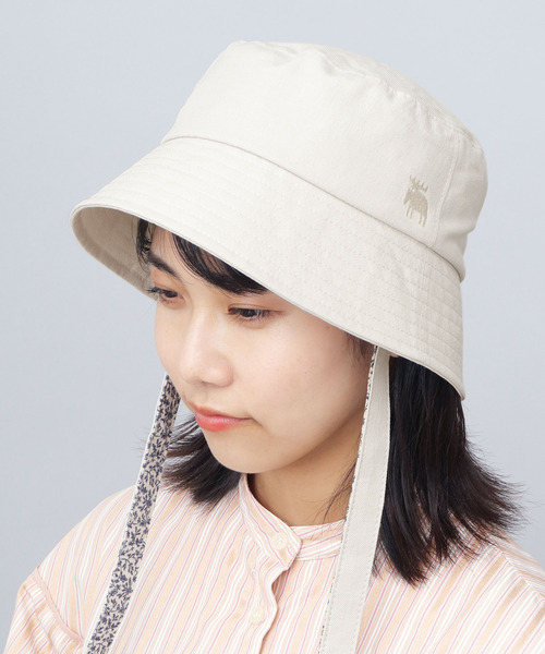 CHANEL リボン バケットハット 黒 白 帽子 夏映え CHANEL 帽子
