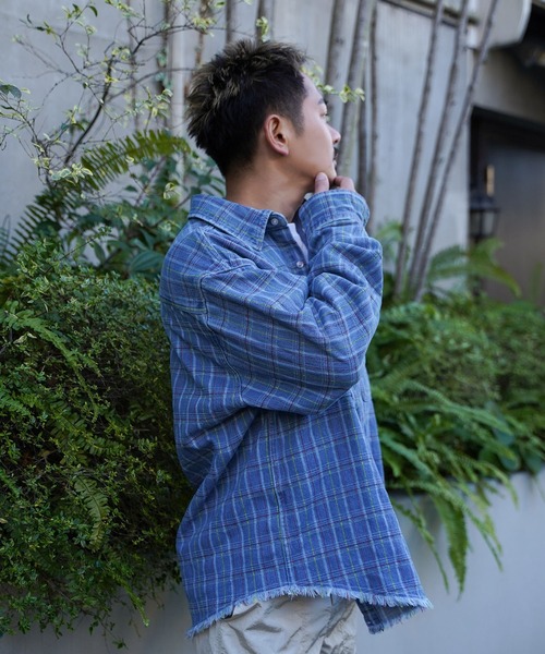 Re:room（リルーム） シャツ チェックステッチビックデニムシャツ