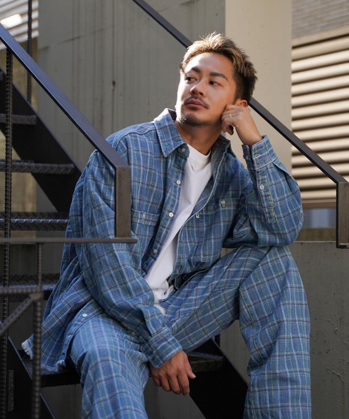 Re:room（リルーム） シャツ チェックステッチビックデニムシャツ