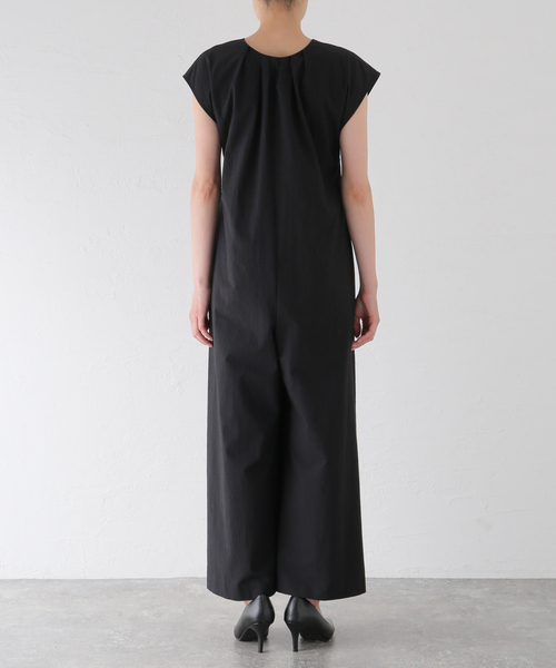 NOBLE 新品♡ ダンプコットンフロントタックオールインワン♡