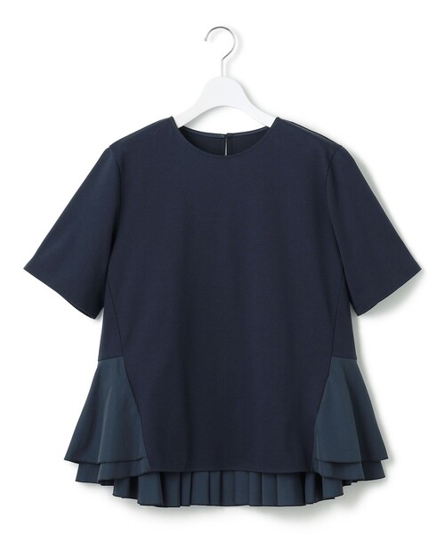 23区 tシャツ 「洗える」コットンポンチコンビジャージー