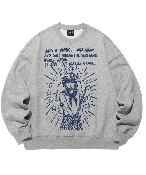トレーナー スウェット A'GEM/9 × .kom 「NICE GHOST CLUB/ナイスゴーストクラブ」 KNIFE GIRL SWEATSHI NICE GHOST CLUB トレーナー スウェット A'GEM/9 × .kom 「NICE