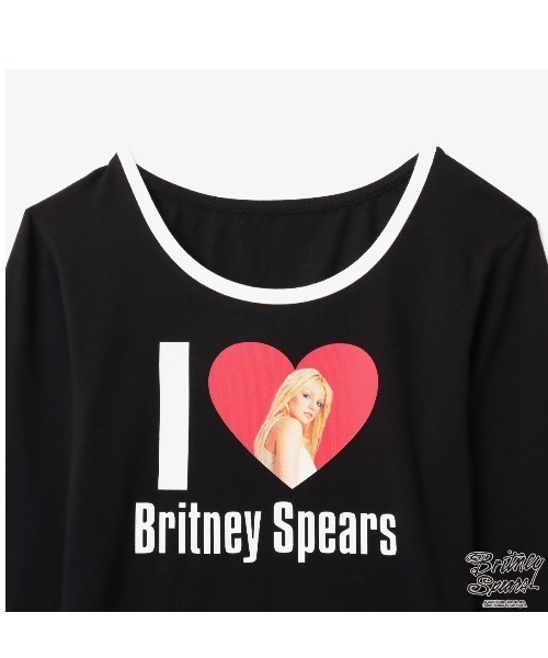 atmos girls tシャツ pink x Britney Spears I LOVE LS T-shirt