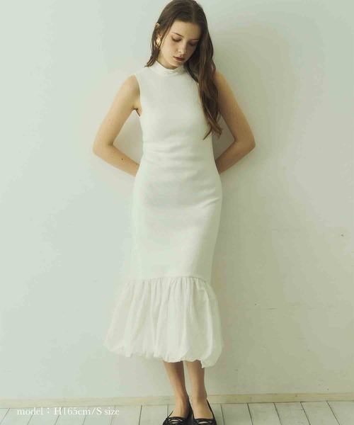 Luan（ルアン） ワンピース 「Luan」バックリボンドッキングワンピ