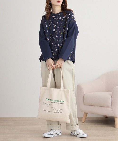 トレーナー スウェット EMAGO お花いっぱい刺繍プルオーバー レディース Emago トレーナー スウェット EMAGO お花いっぱい刺繍プル