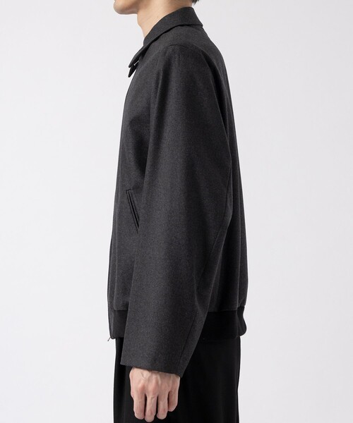 革ジャン ライダース 「ATON / エイトン」 MERINO COLLEGE FLANNEL FLIGHT JACKET メンズの画像