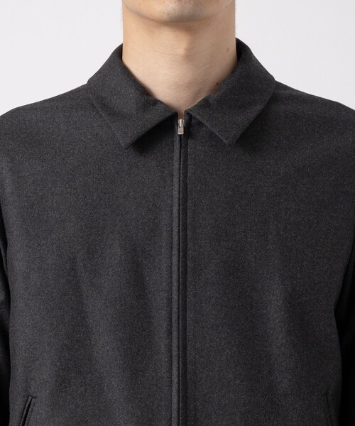 革ジャン ライダース 「ATON / エイトン」 MERINO COLLEGE FLANNEL FLIGHT JACKET メンズの画像