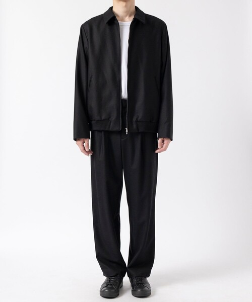 革ジャン ライダース 「ATON / エイトン」 MERINO COLLEGE FLANNEL FLIGHT JACKET メンズの画像