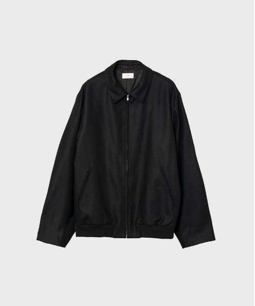 革ジャン ライダース 「ATON / エイトン」 MERINO COLLEGE FLANNEL FLIGHT JACKET メンズの画像