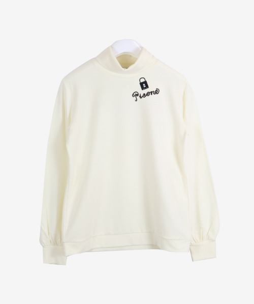tシャツ コットン混長袖ハイネックプルオーバー レディース