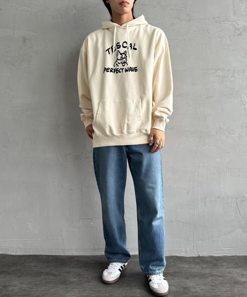 パーカー 「THE ENDLESS SUMMER/エンドレスサマー」 別注 BUHI フロッキーロゴプリント スウェットパーカー レディース メンズ THE ENDLESS SUMMER/エンドレスサマー] 別注 BUHI フロッキー