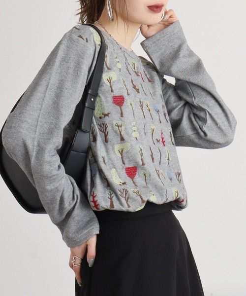 tシャツ EMAGO 森のかくれんぼロングスリーブ レディース Emago tシャツ EMAGO 森のかくれんぼロングスリーブ レディース