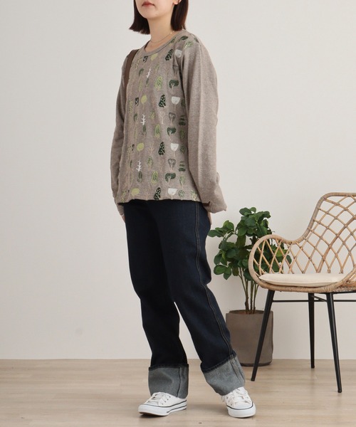 Emago tシャツ EMAGO 森のかくれんぼロングスリーブ レディース